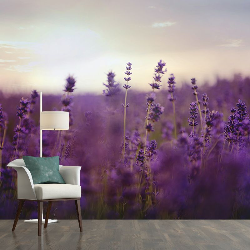 Modern Style Photography Wall Mural Wallpaper Flower Field Bedroom Wall Mural