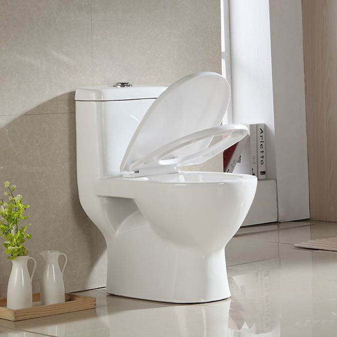 Modern Siphon Jet Toilet Floor Mount Urine Toilet with Toilet Seat