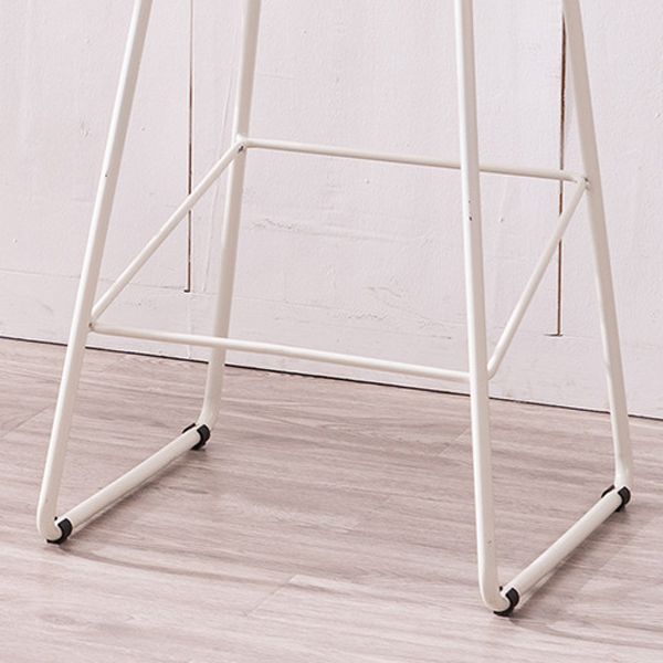 Plastic Armless Barstools Industrial Bar Stools with Metal Legs
