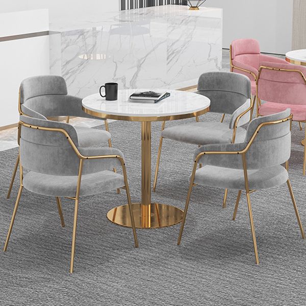 Modern 1/3/4/5 Pieces Dining Set Round Stone Table for Dining Room