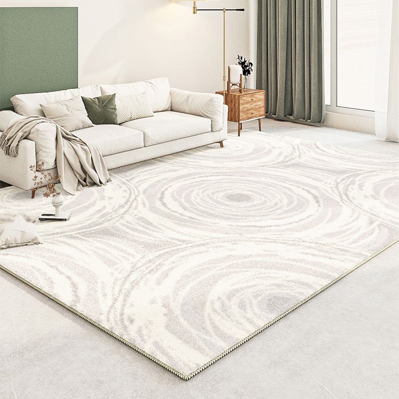 Fancy Modern Rug Grey Polyester Area Rug Geometric Print Anti-Slip Rug for Drawing Room