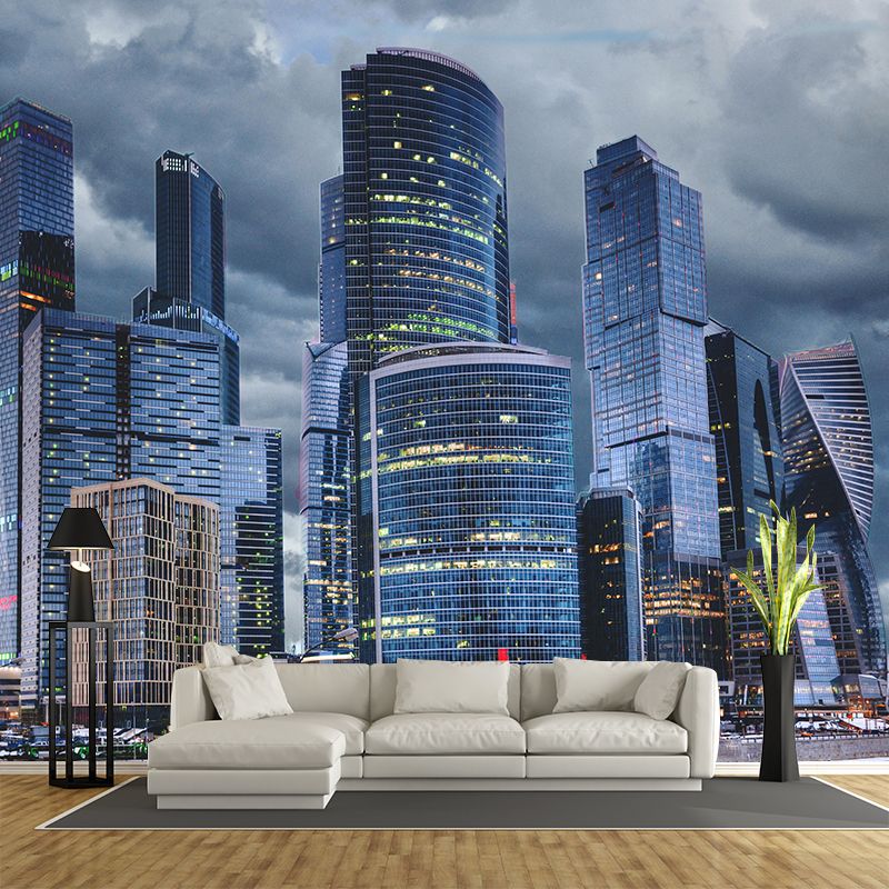 Papier peint Mural paysage urbain romantique de Paris, couleur douce, résistant à l'humidité, décoration murale pour chambre
