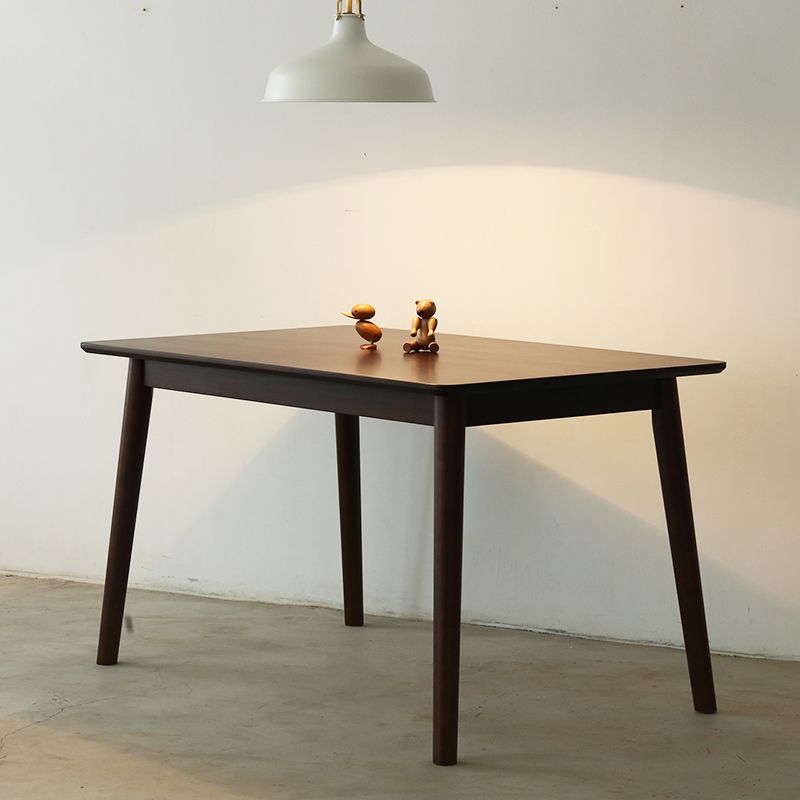 Simplicity Solid Wood Dining Table Rectangle Shape Dining Table with 4 Legs Base