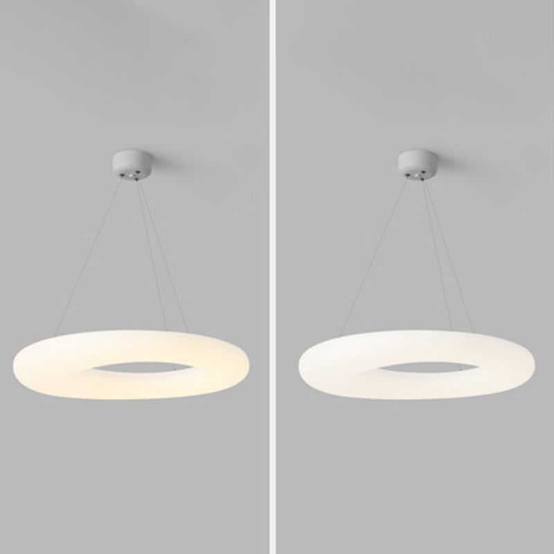 Lámpara de araña de anillo de metal luz nórdica led colgante lámpara accesorio