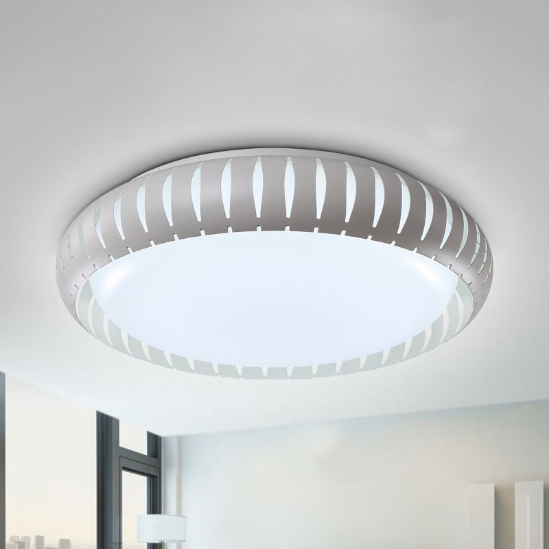 Metalen donut inbouwverlichting Hedendaags wit/zwart LED-inbouwarmatuur met uitgehold ontwerp in wit/warm/3 kleuren licht