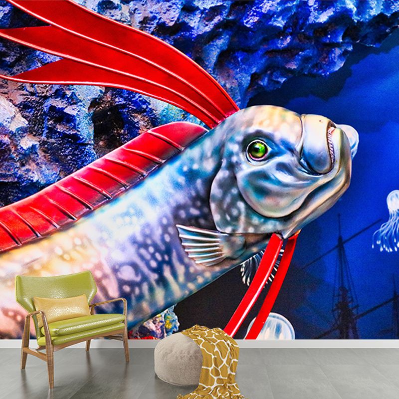 Marine Life Modern Style Moisture Resistant for Sitting Room, Custom Size Available