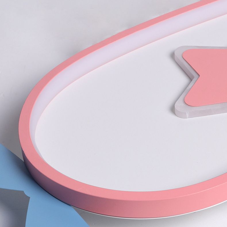 Plafonnier LED moderne à montage encastré en métal avec 1 lumière pour chambre à coucher