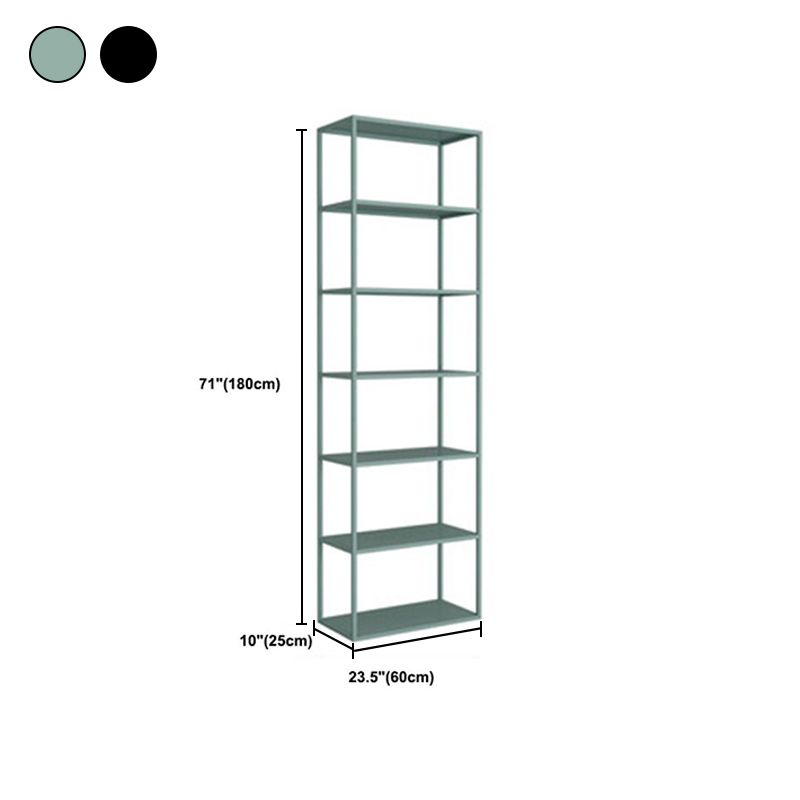 Vertical Metal Frame Bookshelf Modern Open Storage Bookcase , 10" W X 71" H