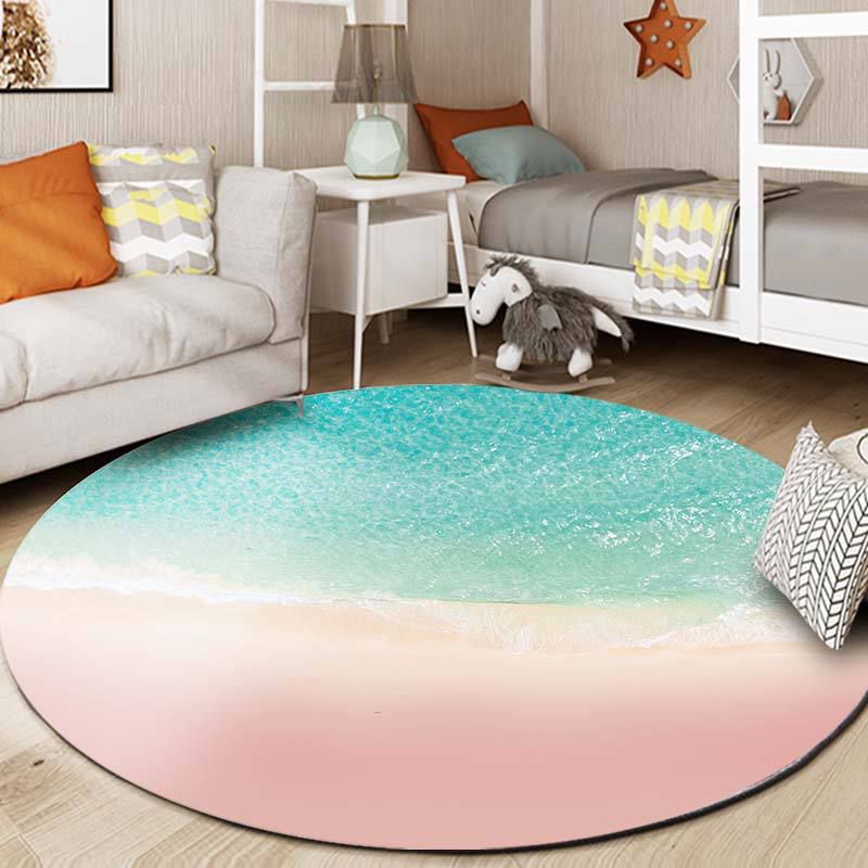 Green Modern Rug Polyester Cactus Area Rug Njon-Slip Backing Rug for Living Room