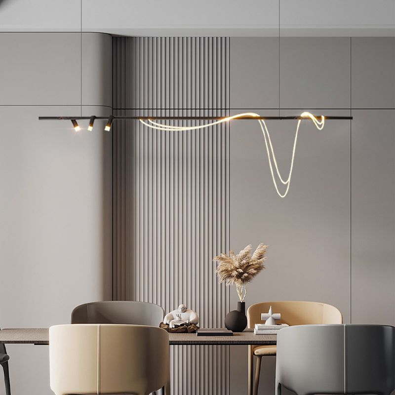 Modern Pendant Lighting Fixtures 5 Lights Island Light Fixture for Dining Room