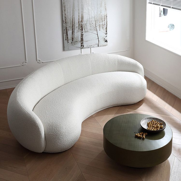 Contemporary Stationary Fabric 3 Seater Living Room Tuxedo Arm Sofa