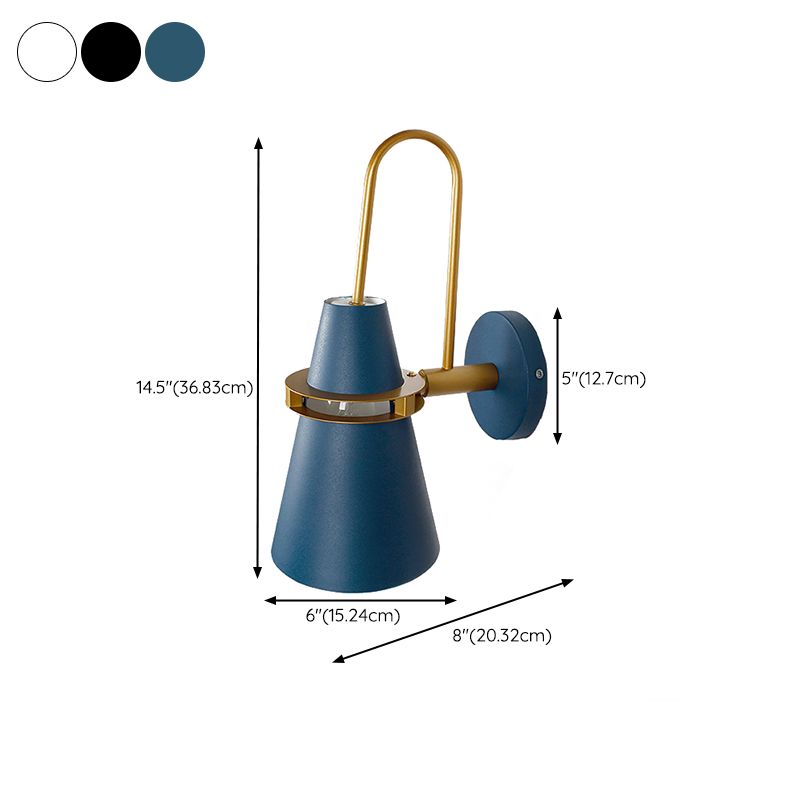 Cone Shape Metal Vanity Lamp Industrial Style 1 Light Vanity Light Fixture