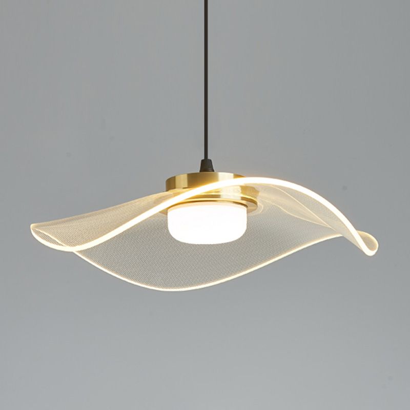 LED 1 Head Pendant Light Modern Style Simple Acrylic Ceiling Pendant Light for Dinning Room