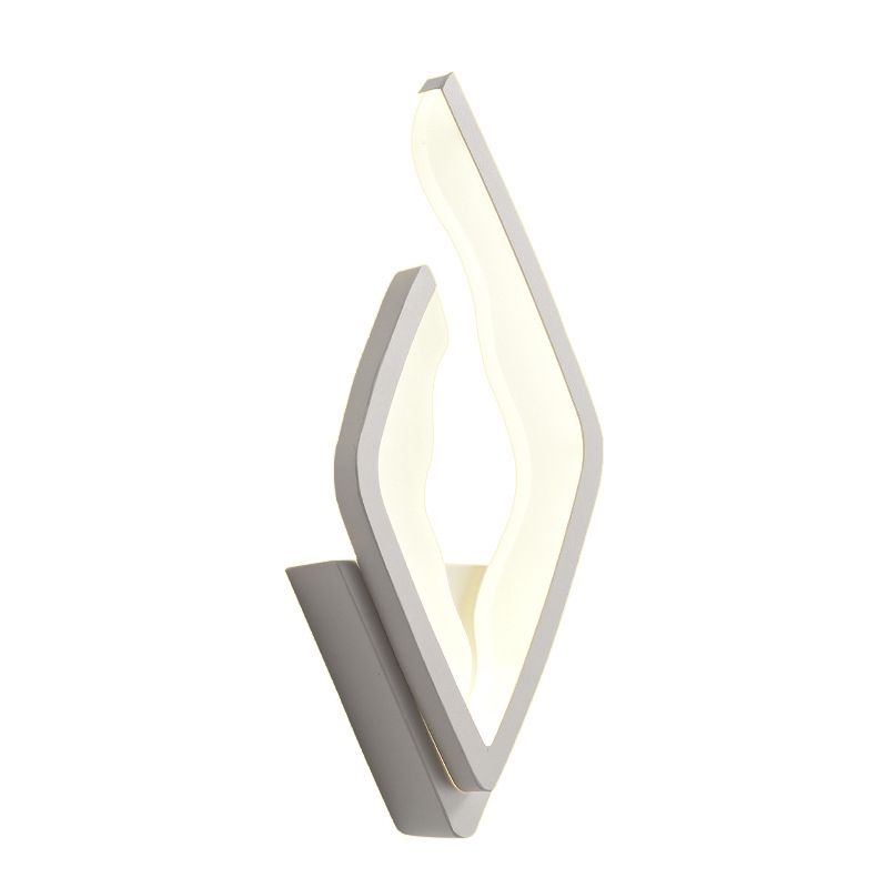 Geometric Wall Lighting Ideas Modern Metal 1 Light Wall Mounted Lighting in White