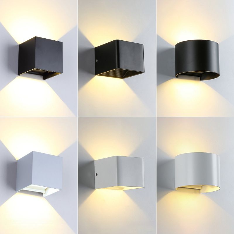 Modern Minimalist Style Geometrical Wall Mounted Light Fixture Metal 2 Lights Wall Lights
