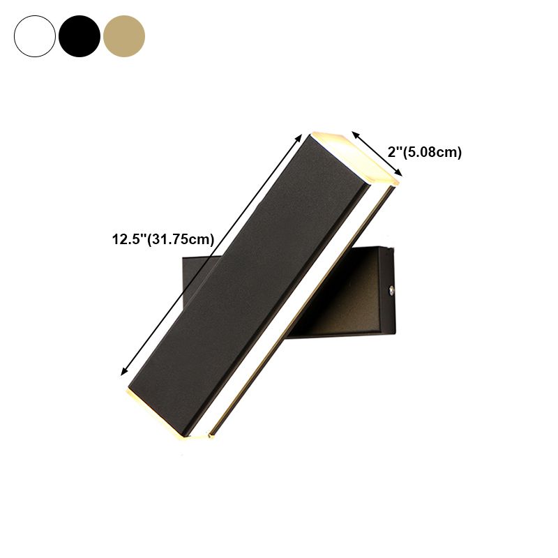 Metal Square Shape Wall Mount Lighting Modern 1-Light Wall Light Fixtures