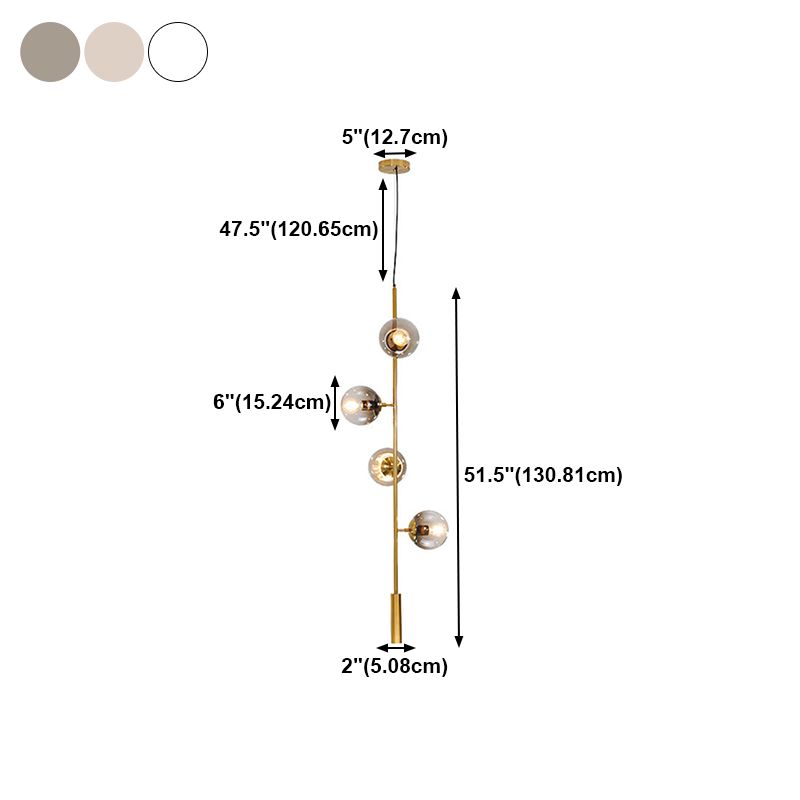 Modern Adjustable Length Hanging Light Globe Glass Pendant Light for Kitchen