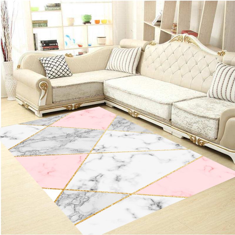 Creative Graphic Printed Carpet Polyester Rug Non-Slip Backing Indoor Rug for Home Decoration