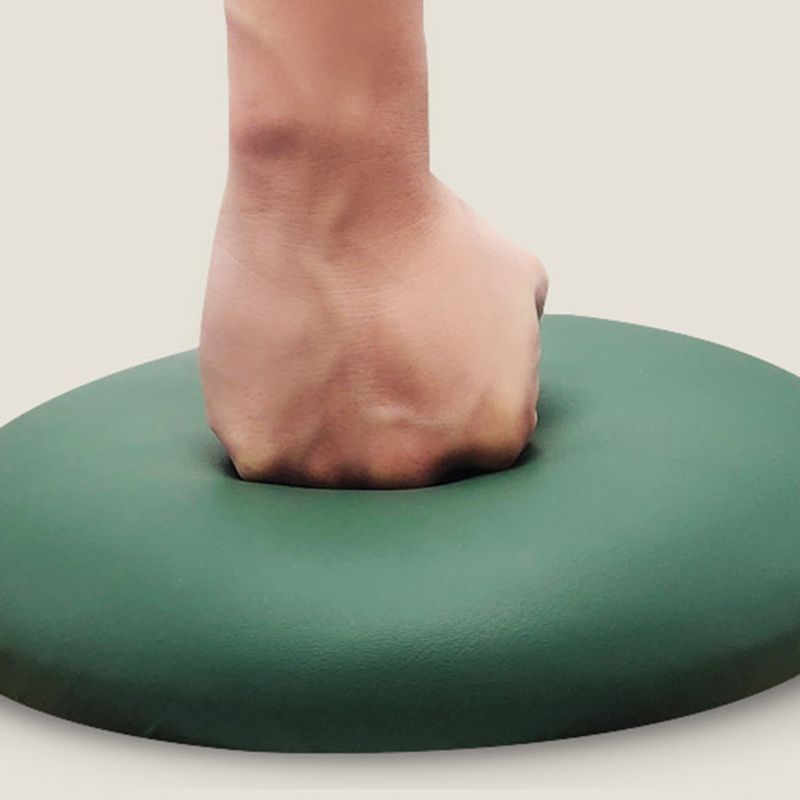 Glam Standard Ottoman Fade Resistant Velvet Mental Leg Solid Color Round Ottoman