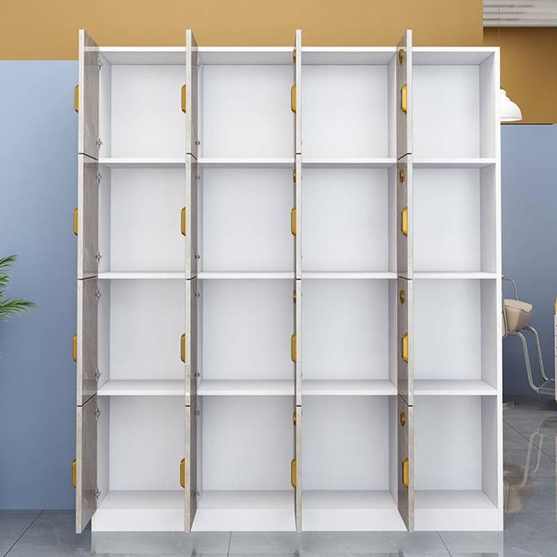 Modern Mirrored Finish Non-Hanging Armoire Manufactured Wood Storage Cabinet