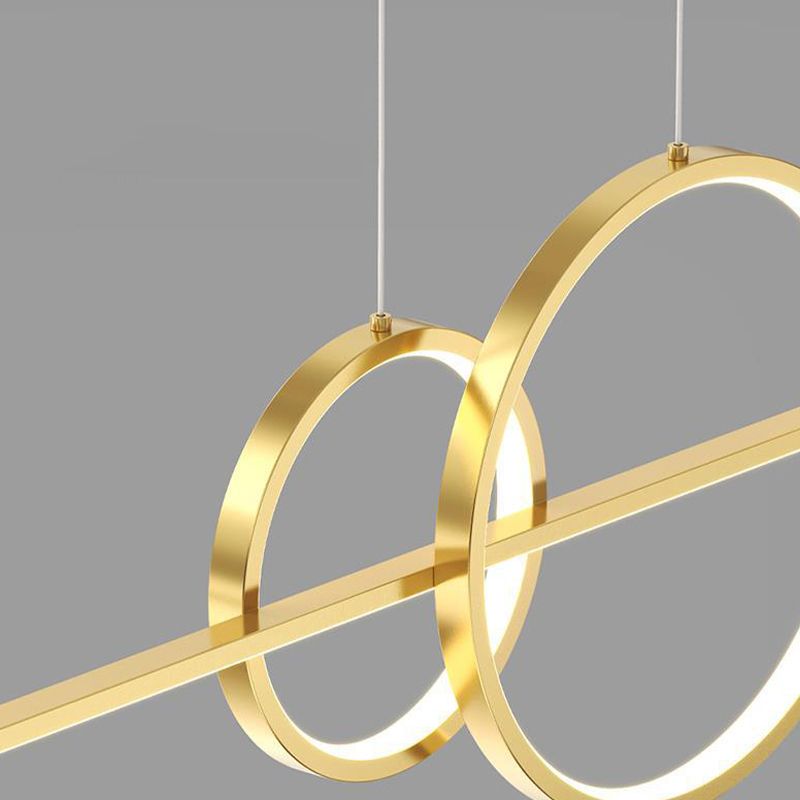 5-Light Modernism Kitchen Island Lighting Golden/Black/Blue LED Island Pendant Lighting
