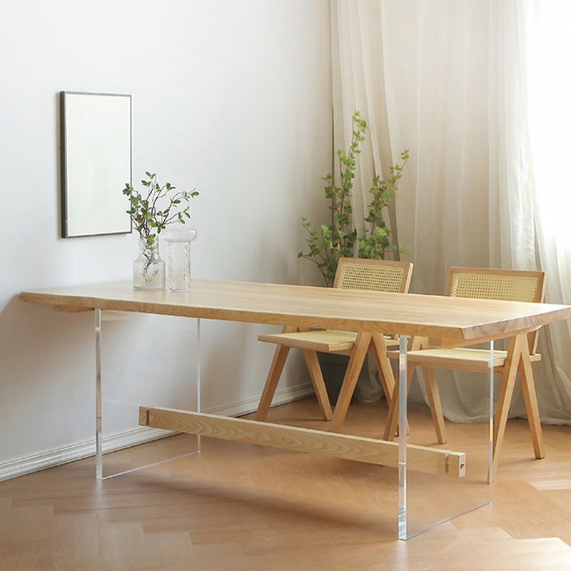 Specialty Dining Table Modern Brown in Solid Wood Table for Kitchen
