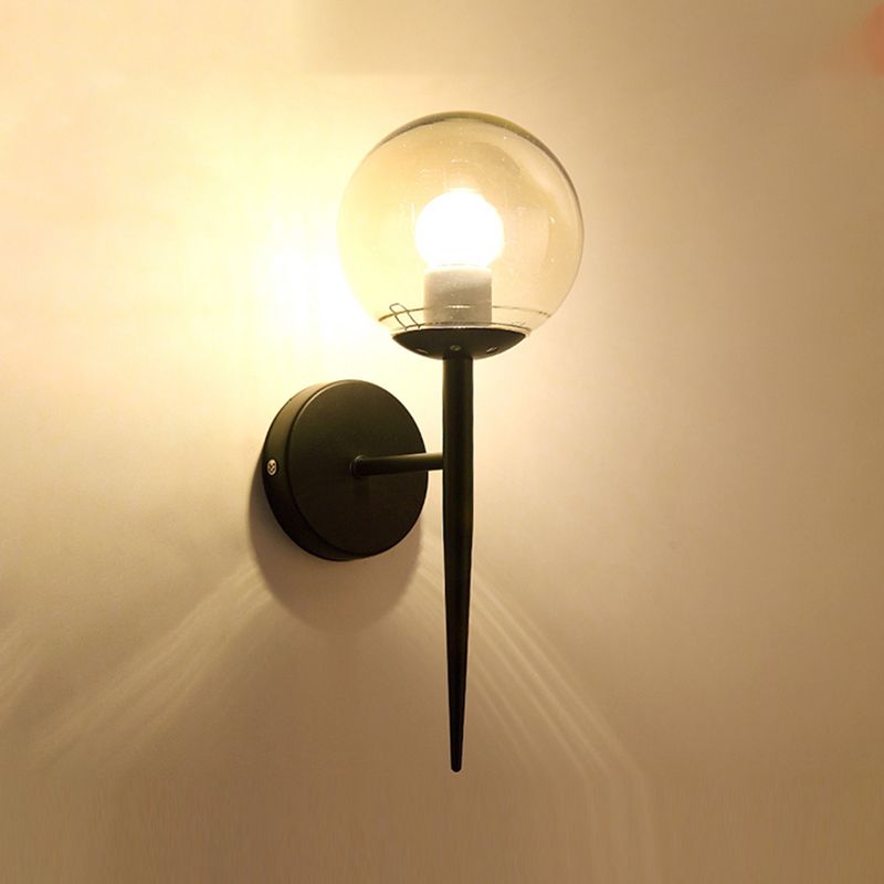 Modern Style Glass Wall Lamp Living Room Wall Mounted Light Fixture