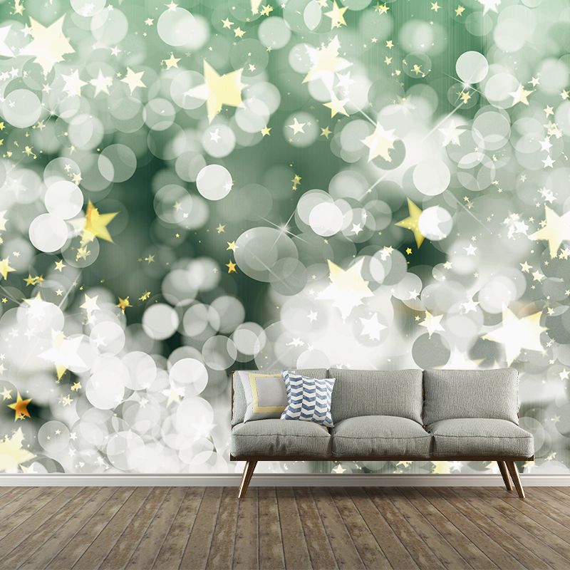 Contemporary Moisture Resistant Bokeh Mural Wall Covering for Decoration