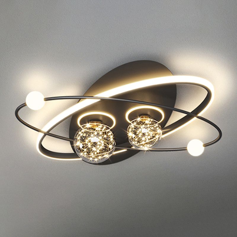 Globe LED Flush Mount Light Modern Ceiling Lamp for Living Room Dining Room