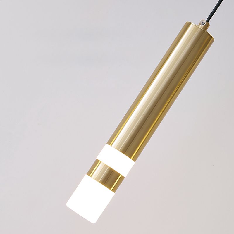 Zylinder Esszimmer Island Leuchte Metall LED Nordic Island Deckenleuchte in Gold