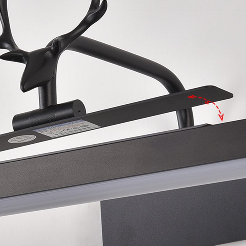 Illuminazione vanity lineare in stile moderno metallo 1 luci di applizia di vanità luce