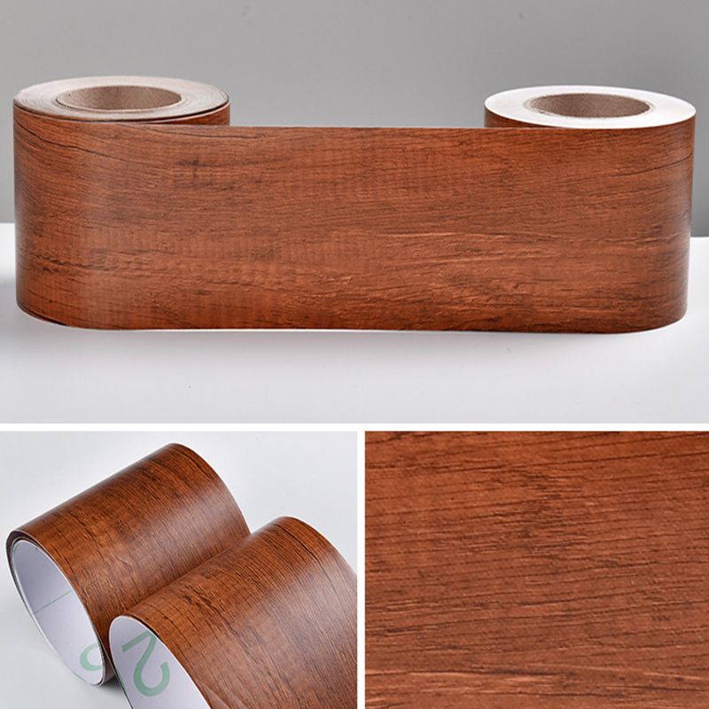 Industrial Wallpaper Border Wood Printing Stick on Wall Covering, Multiple Colors