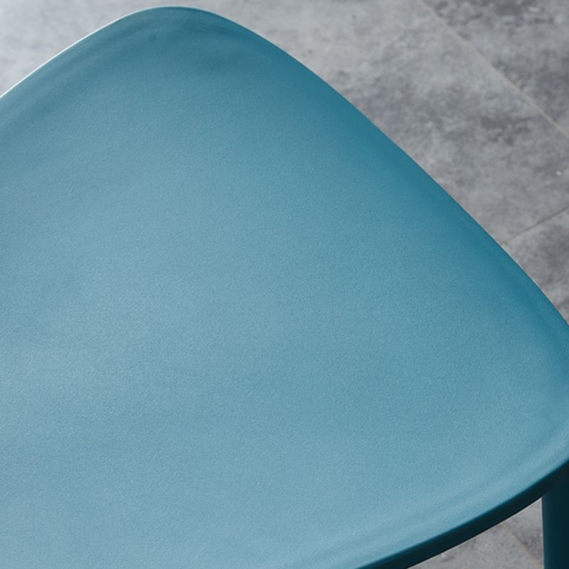 Modern Stackable Chair Dining Open Back Armless Chair for Kitchen with Plastic Legs