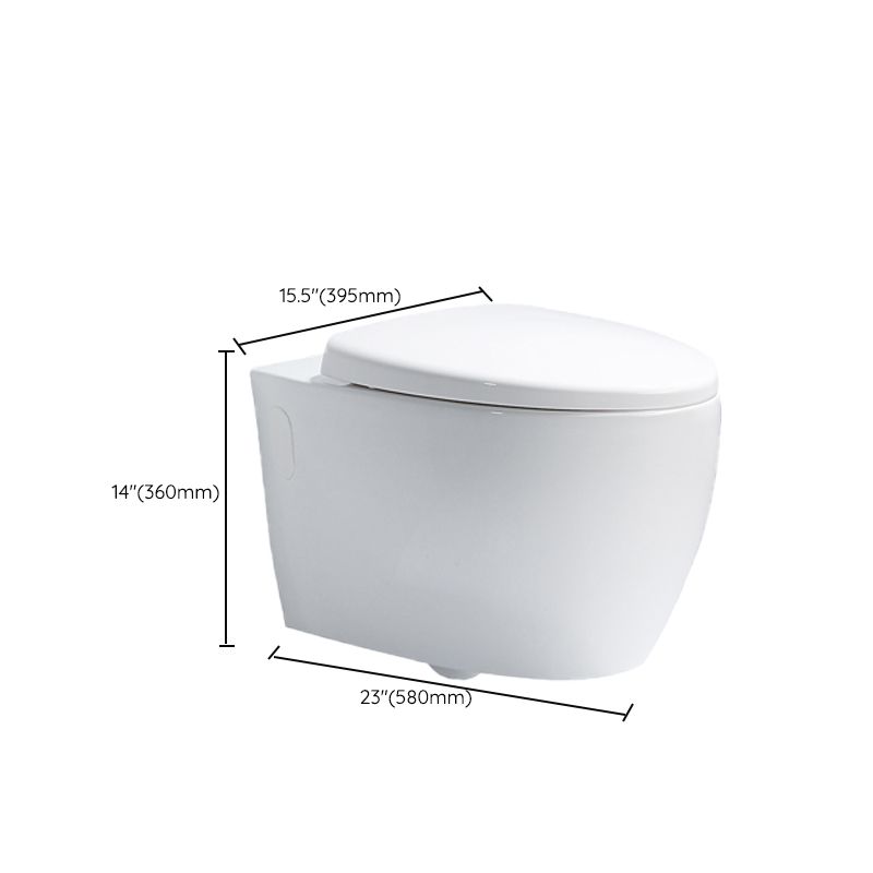 Modern Ceramic White Flush Toilet Wall Hung Urine Toilet with Seat for Bathroom