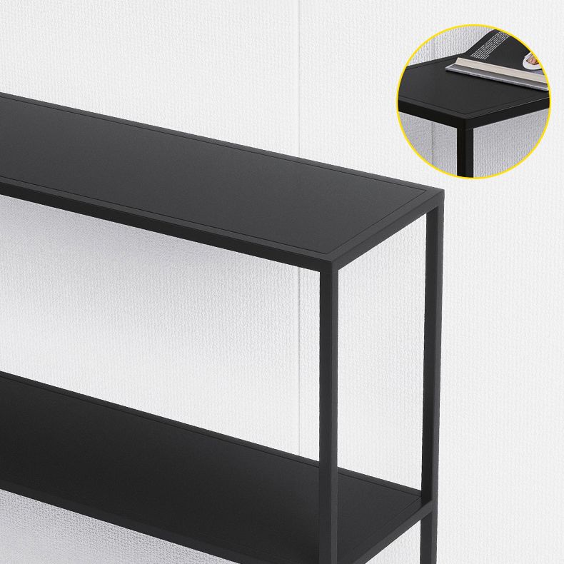 Modern Console Accent Table Antique Finish Rectangle Console Sofa Table in Metal
