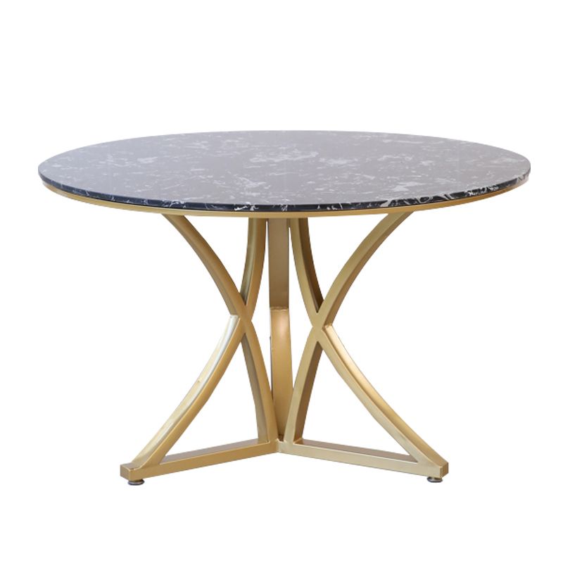 Traditional Luxury Dining Table Artificial Marble Round Table for Home