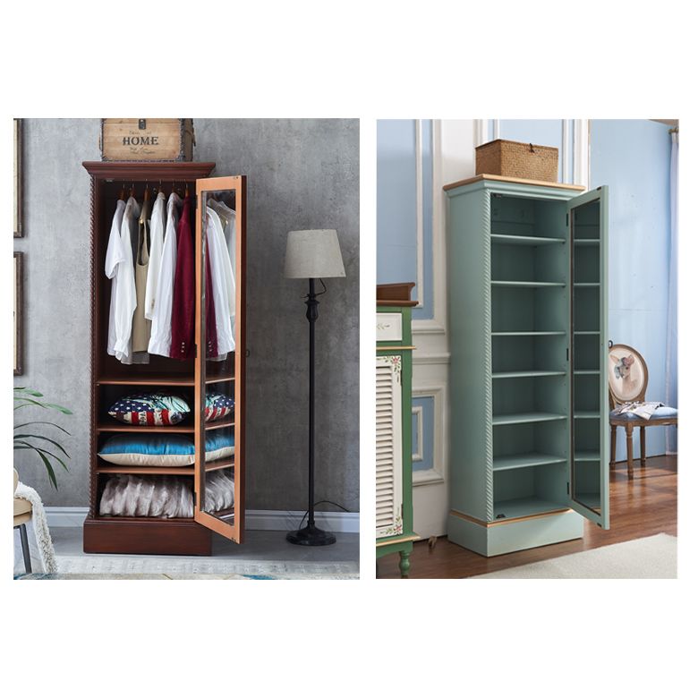 Traditional Birch Wood Storage Cabinet Matte Finish Cabinet for Home