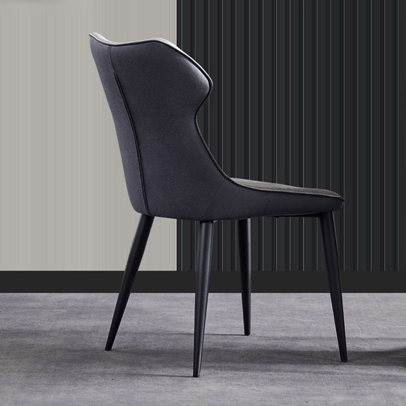 Modern Style Kitchen Dining Side Chair Polyurethane Dining Chair with Carbon Steel Legs