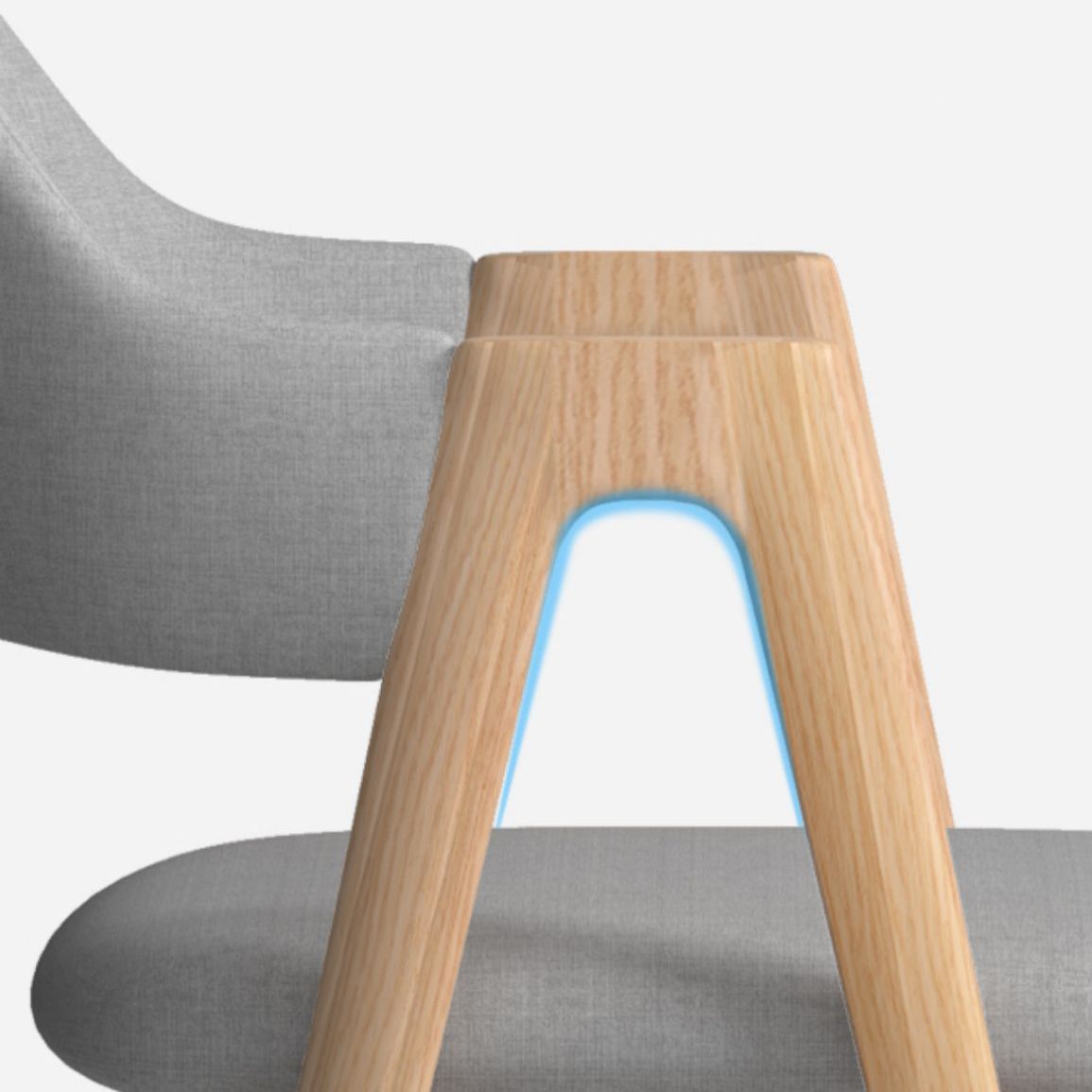 Contemporary Upholstered Arm Chair Open Back Home Dining Chair