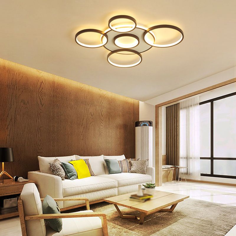 Geometric Pendant Light Fixtures Modern Metal Ceiling Light in Black