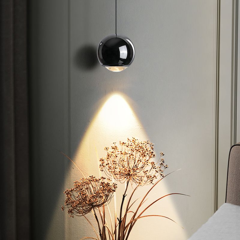 Luminaires suspendus noirs Light lampe à suspension LED du globe moderne pour chambre à coucher