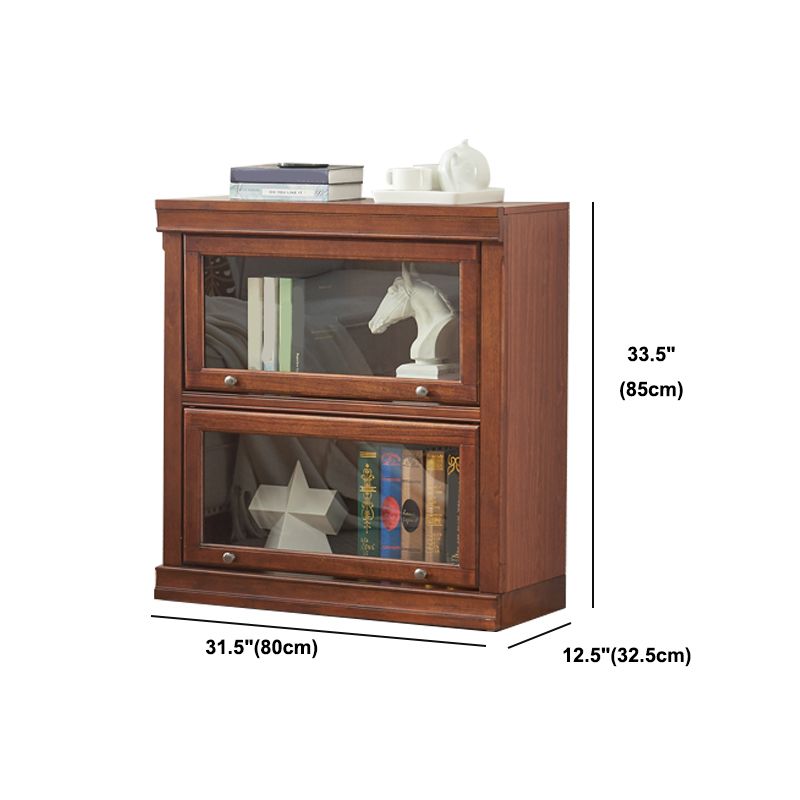 Modern Style Vertical Standard Bookcase Wooden Closed Back Bookshelf
