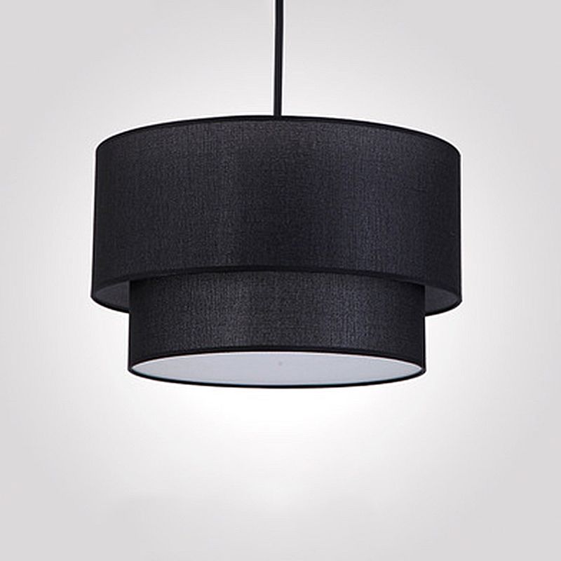 4-Light Flaxen Shaded Drum Chandelier for Dining Room