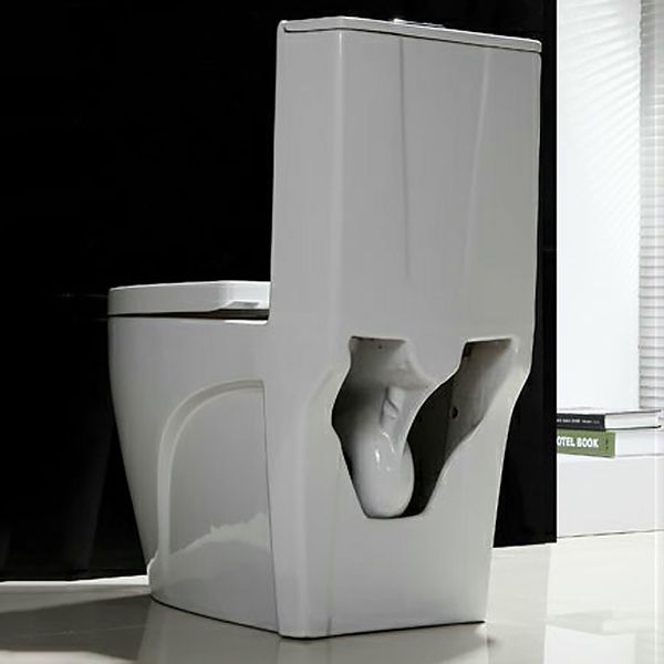 Contemporary One Piece Flush Toilet White Urine Toilet for Bathroom