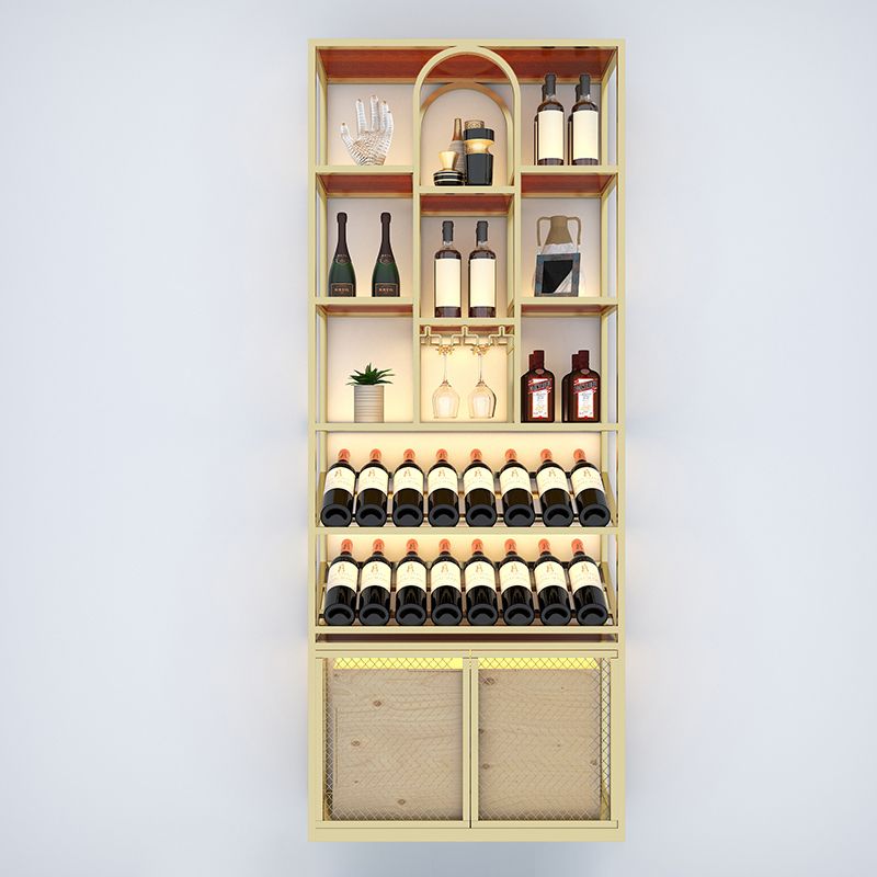 Iron Floor Wine Bottle & Glass Rack Industrial Wine Rack Kit