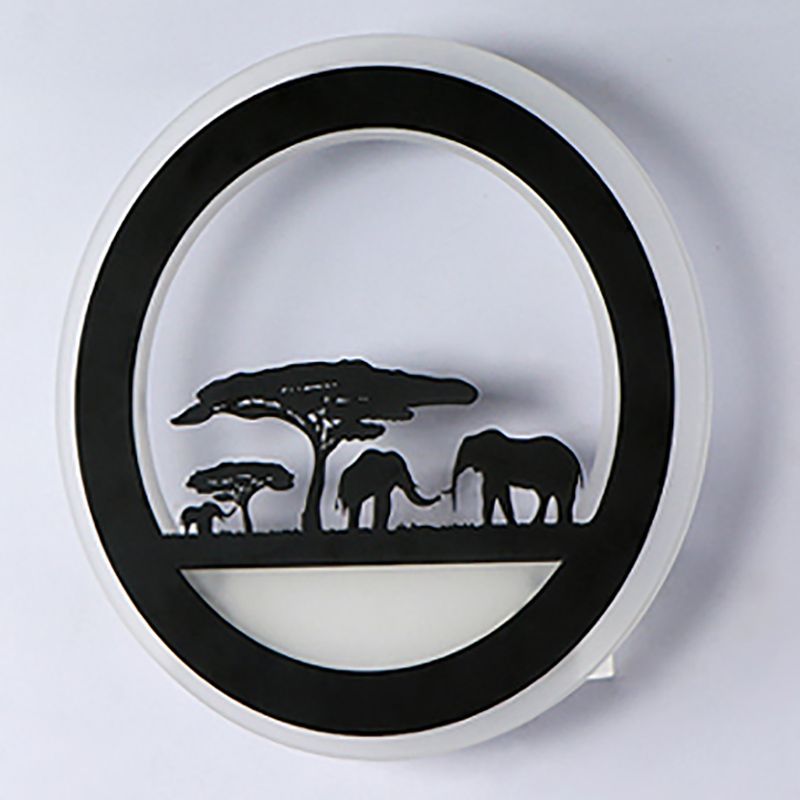 Unique Shape Metal Wall Light Modern Style 1-Light Wall Mounted Light Fixture