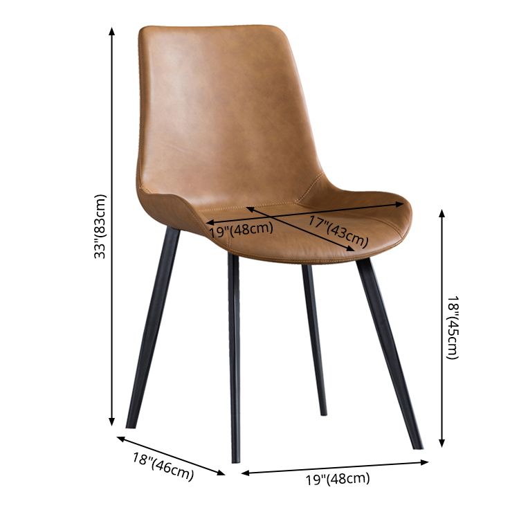 Contemporary Metal Dining Room Chairs Leather Dining Chairs for Home Use