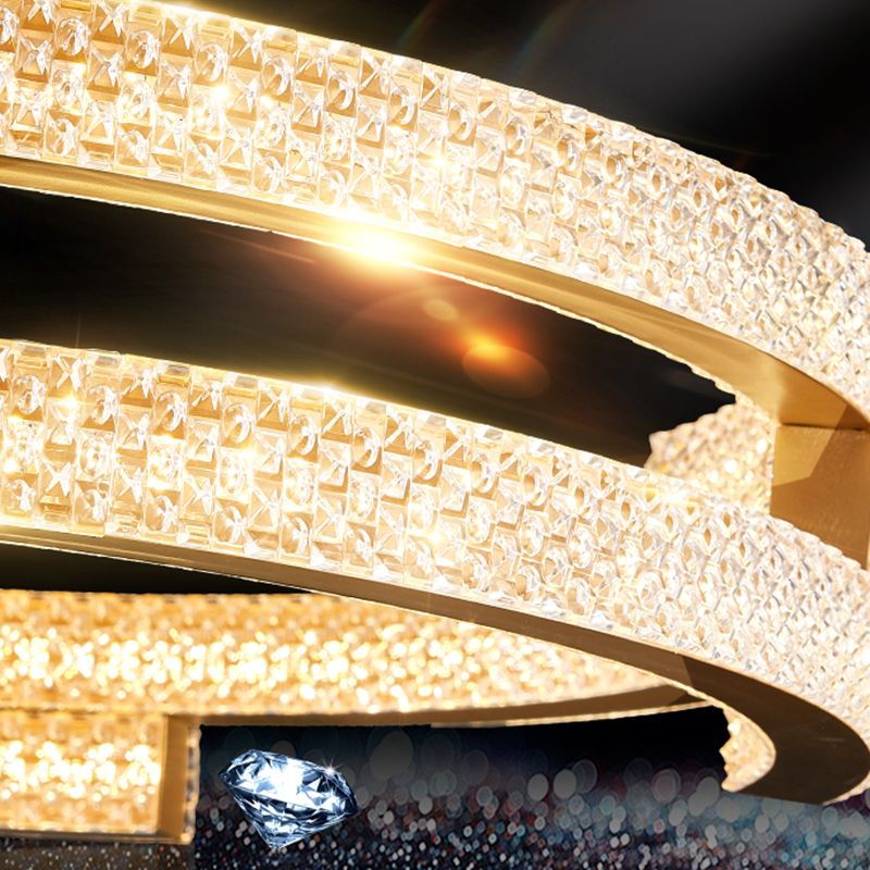 Nordic Style Circle Chandelier Metal LED Chandelier Pendant for Dining Room