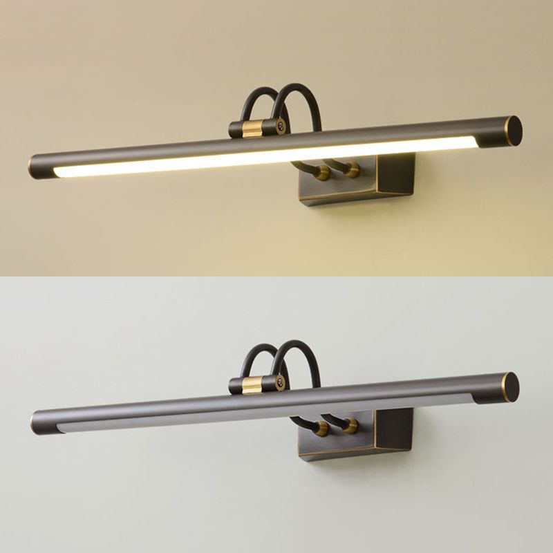 Vanité de style américain Light All Copper Vanity Lampe avec une teinte acrylique pour la chambre