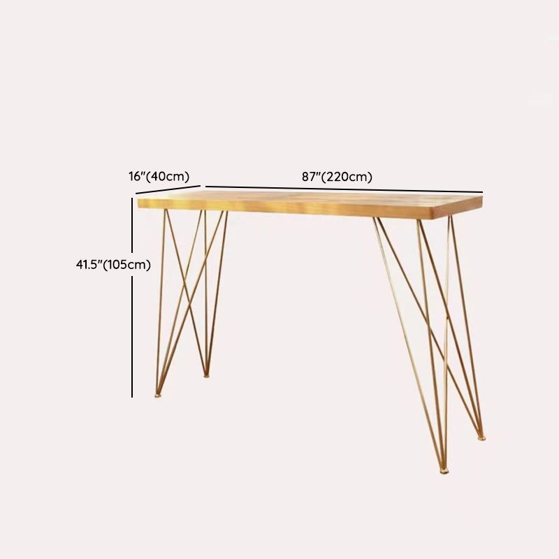 Modern Pub Table Set 1/2/3/5 Pieces Wood Bar Table with Metal Stools